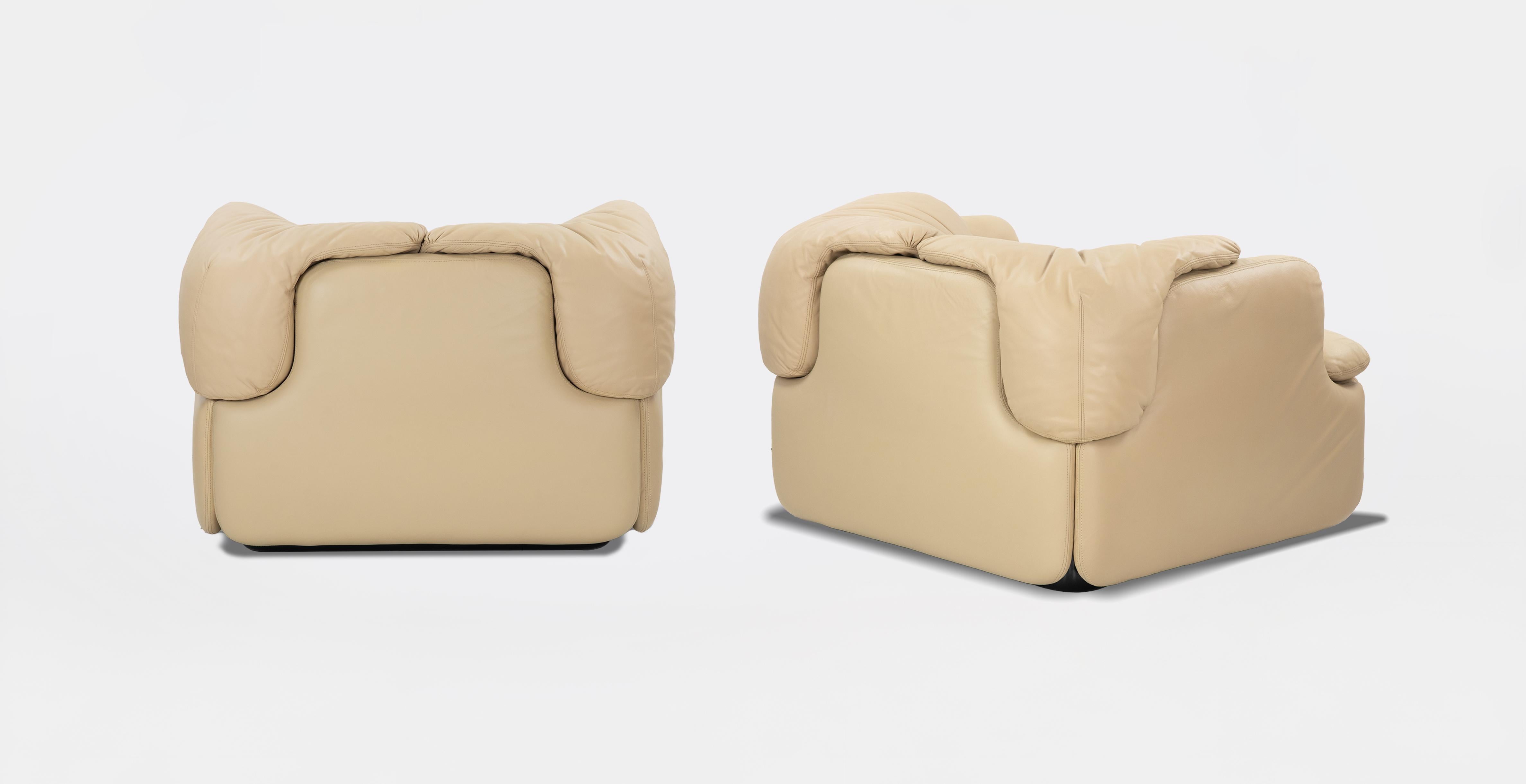 Italian Vintage Leather Sofa Set 