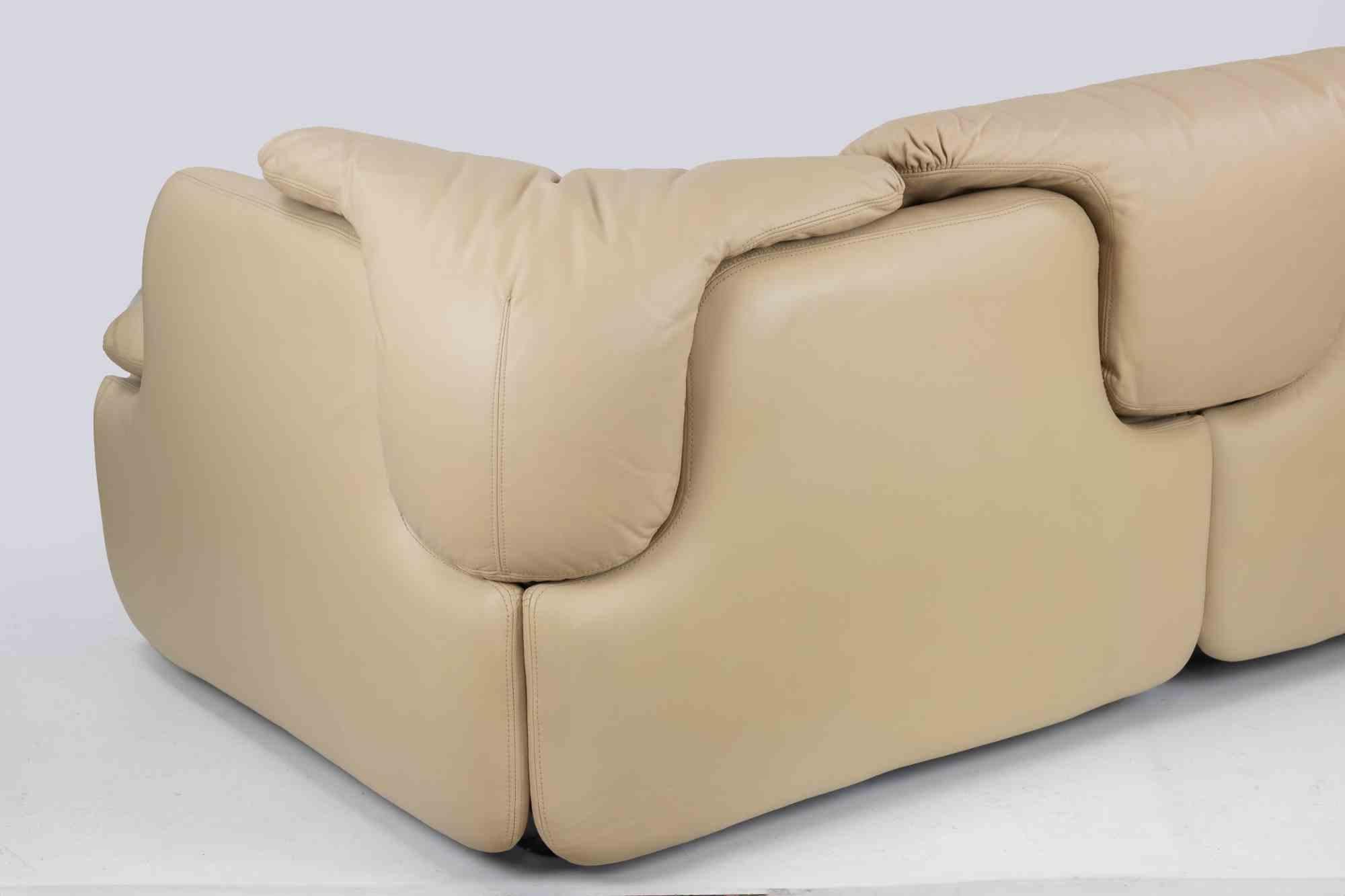 Late 20th Century Vintage Leather Sofa Set 