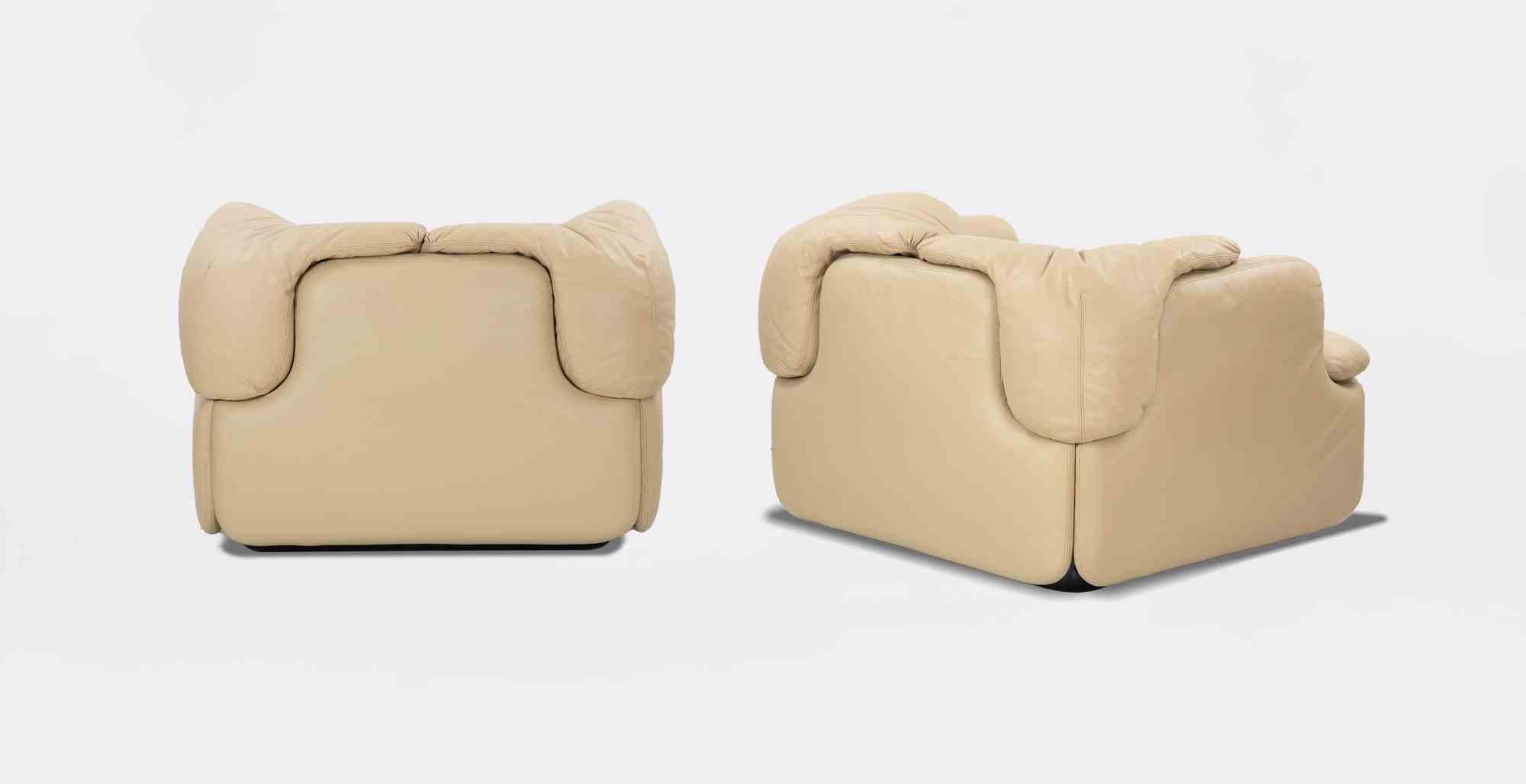 Vintage Leather Sofa Set 