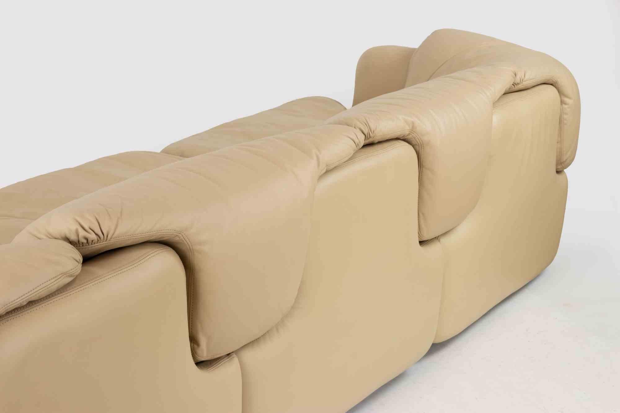 Vintage Leather Sofa Set 