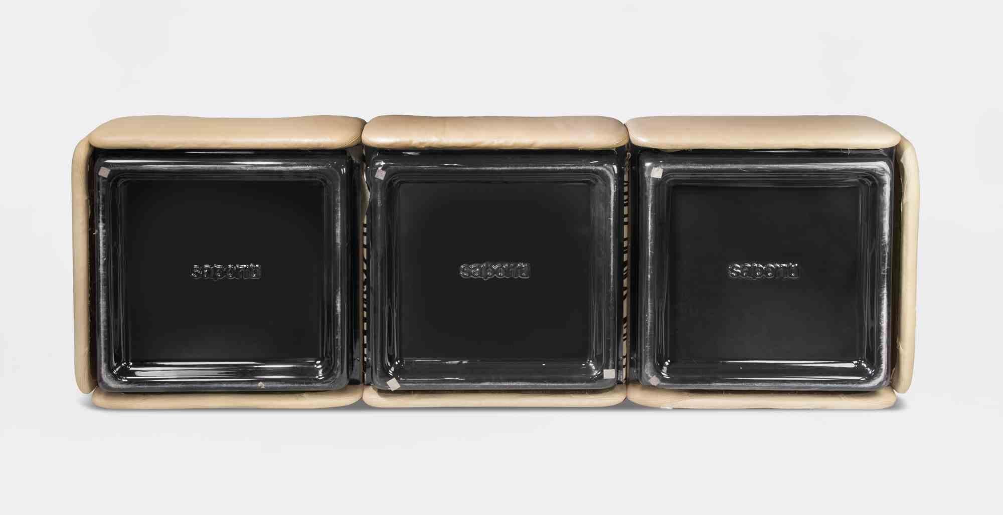 Vintage Leather Sofa Set 