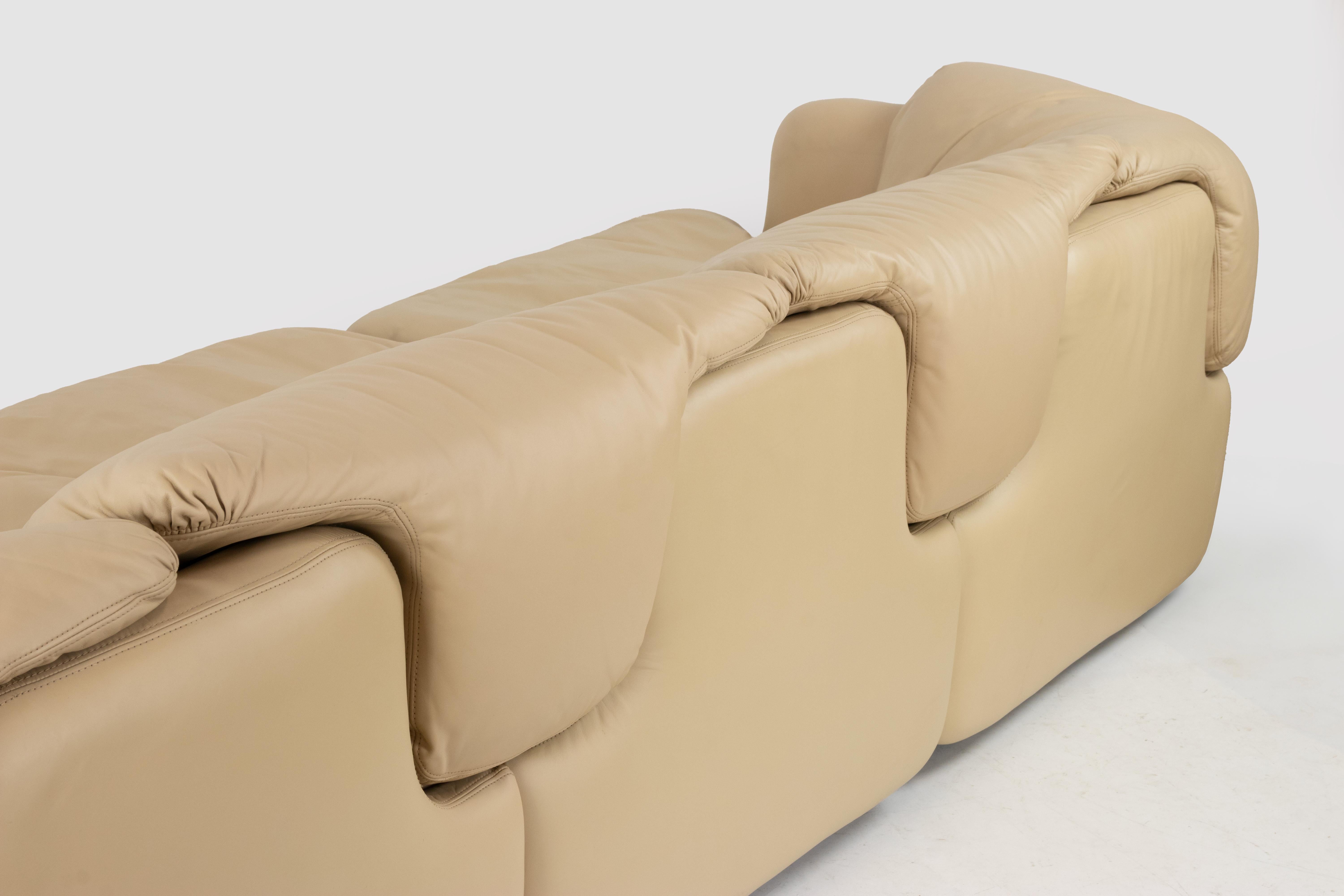 Vintage Leather Sofa Set 