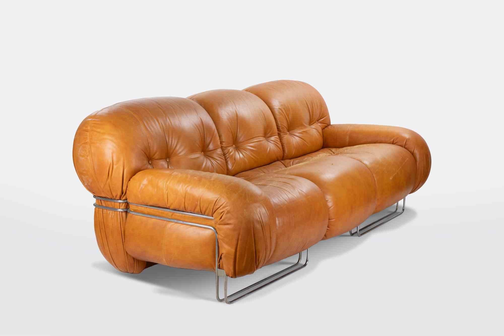 Fin du 20e siècle Canapé en cuir vintage série 