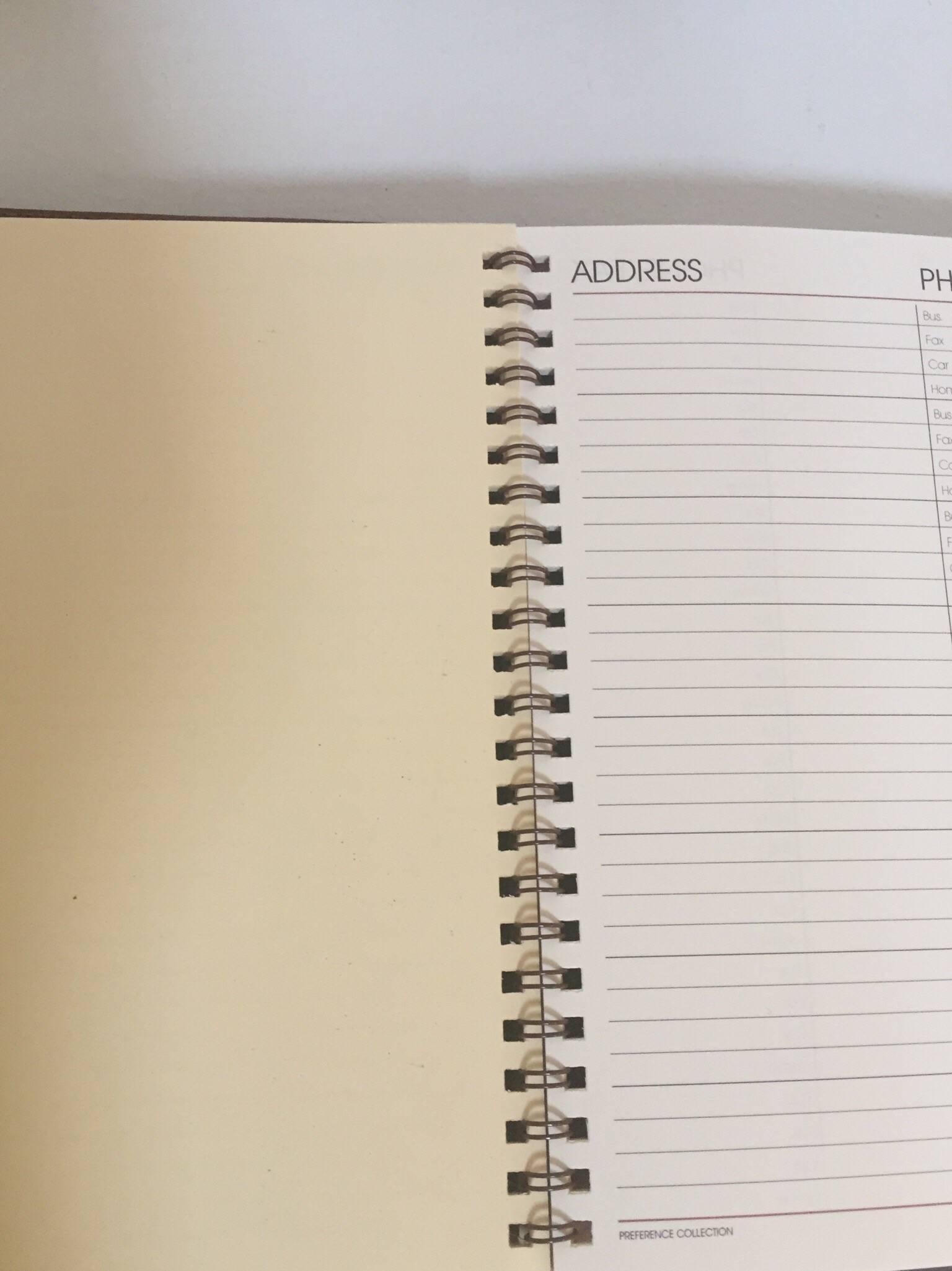 Hand-Crafted Vintage Leather Stitched Agenda Refillable by Tumi For Sale