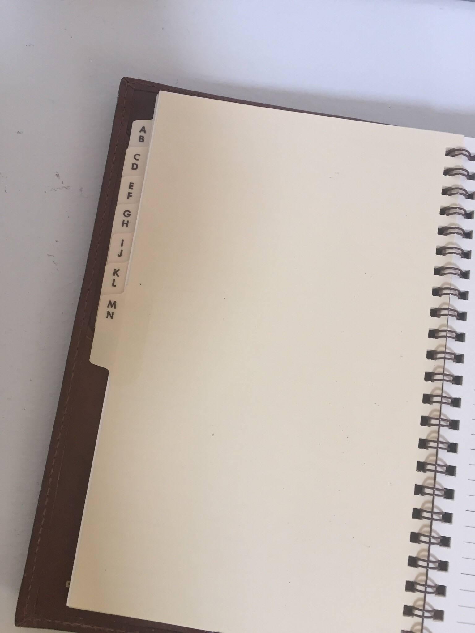 Vintage Leather Stitched Agenda Refillable by Tumi For Sale 3