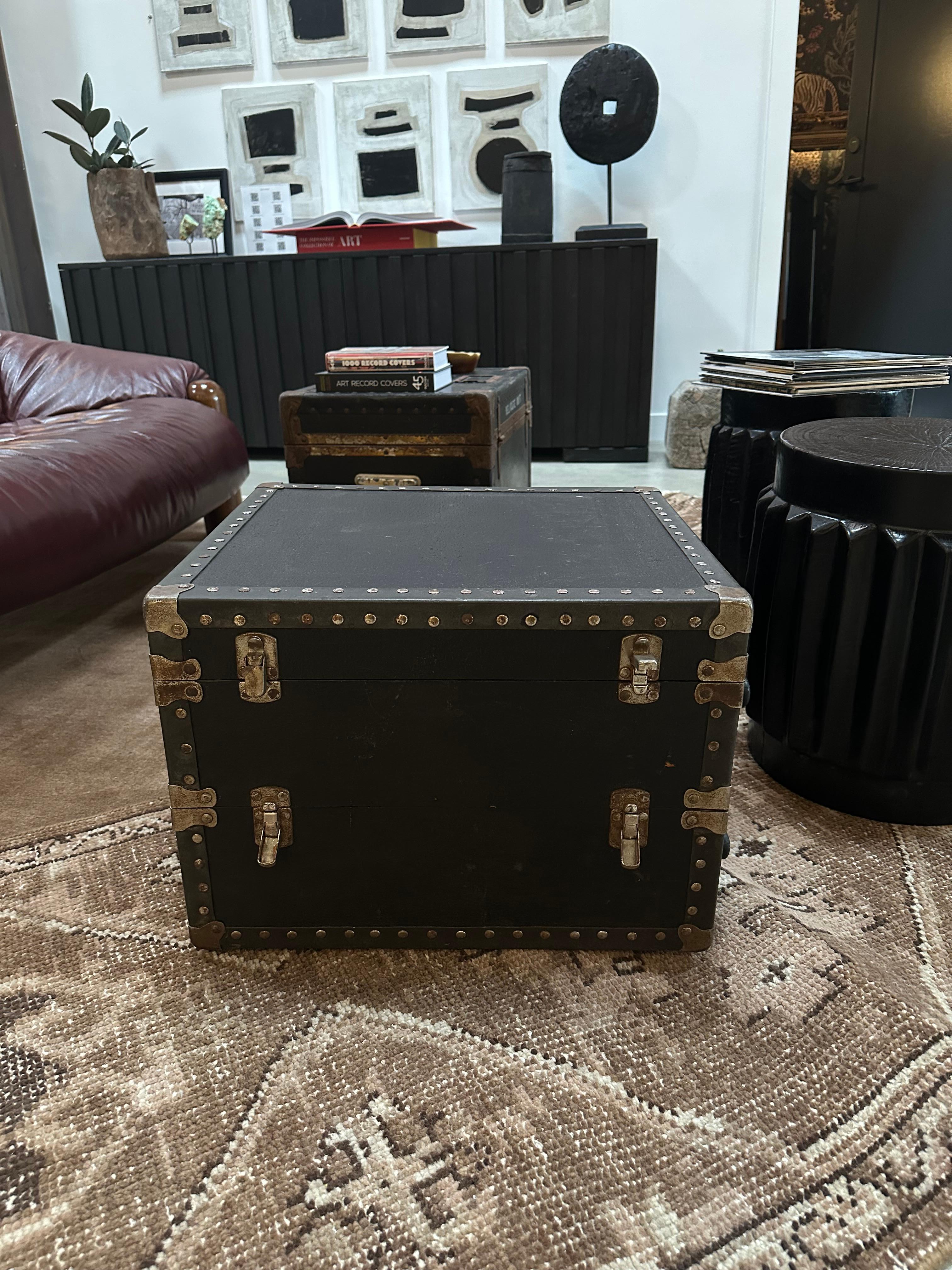 Baúl de cuero vintage Desconocido en venta