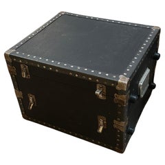 Vintage Leather Storage Trunk