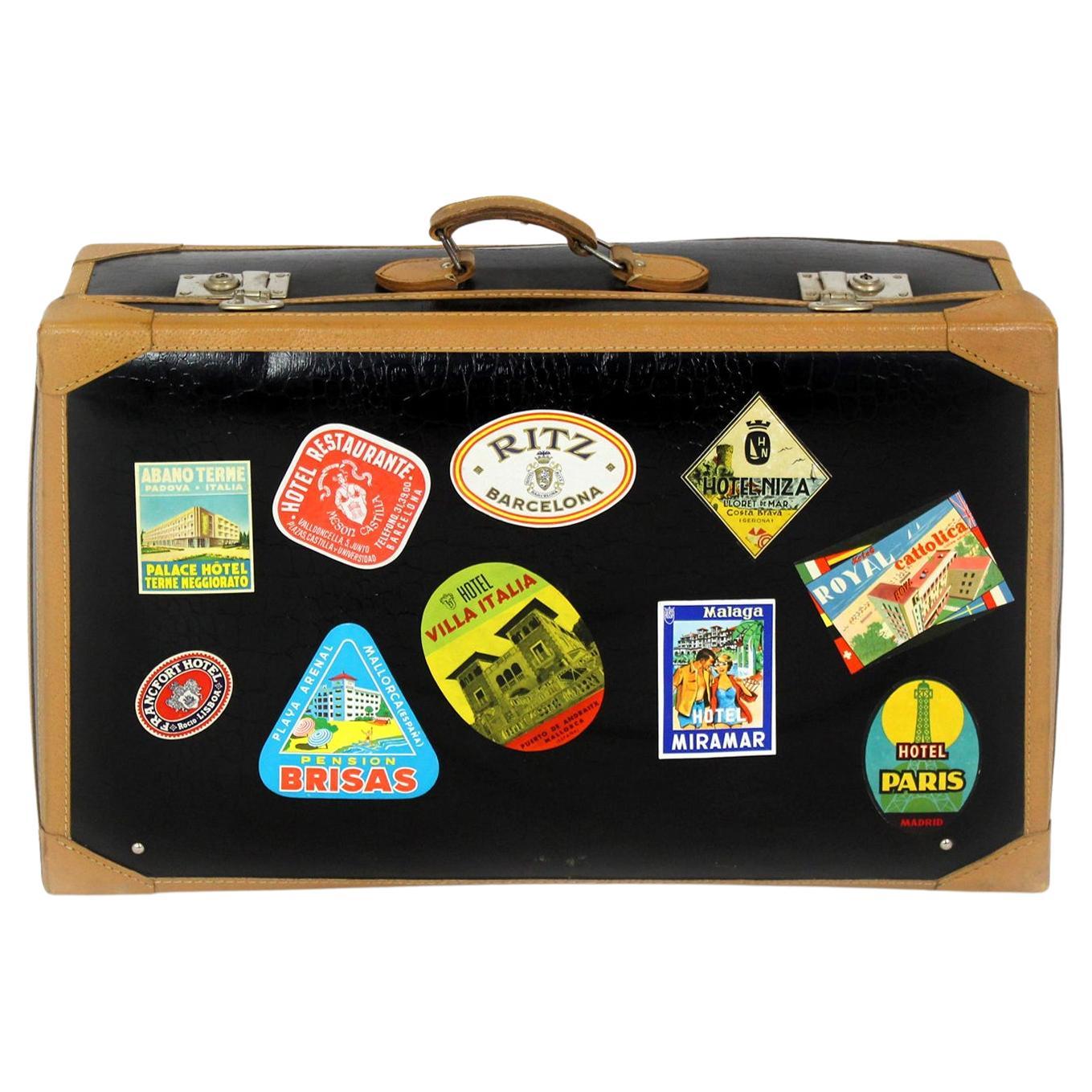 Vintage-Lederanzug aus Leder mit Original-Ständern, 1950er Jahre