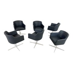 Vintage leather swivel chairs, 1990s