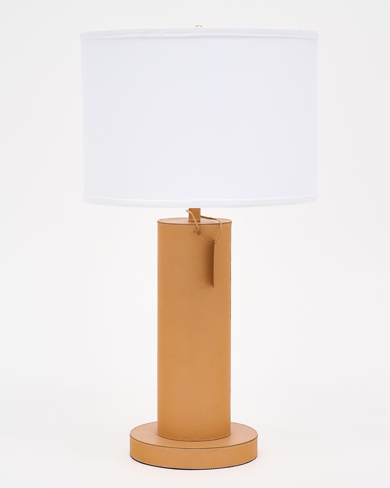 Mid-Century Modern Vintage Leather Table Lamps For Sale