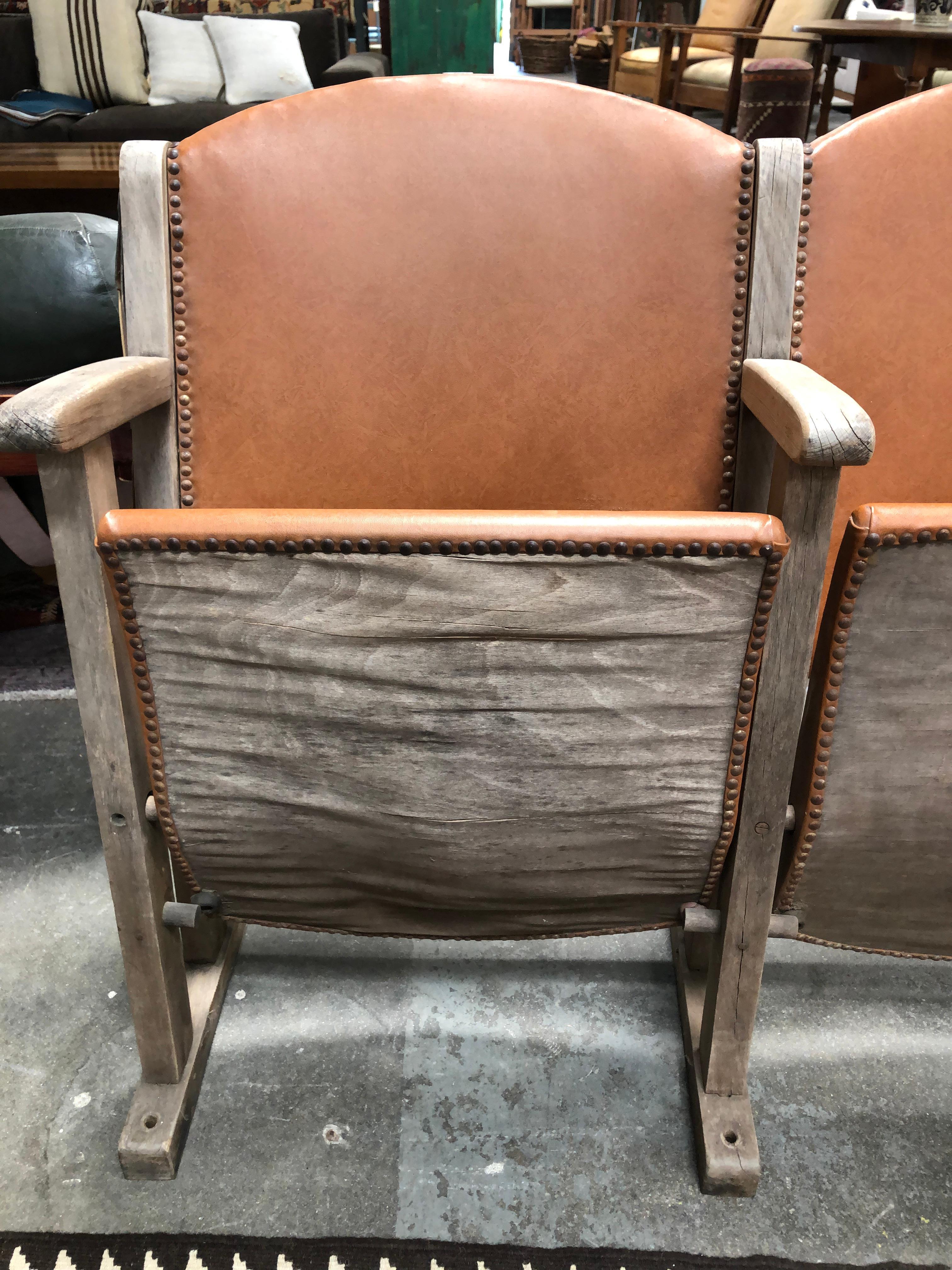 Vintage Leather Theater Seats 3