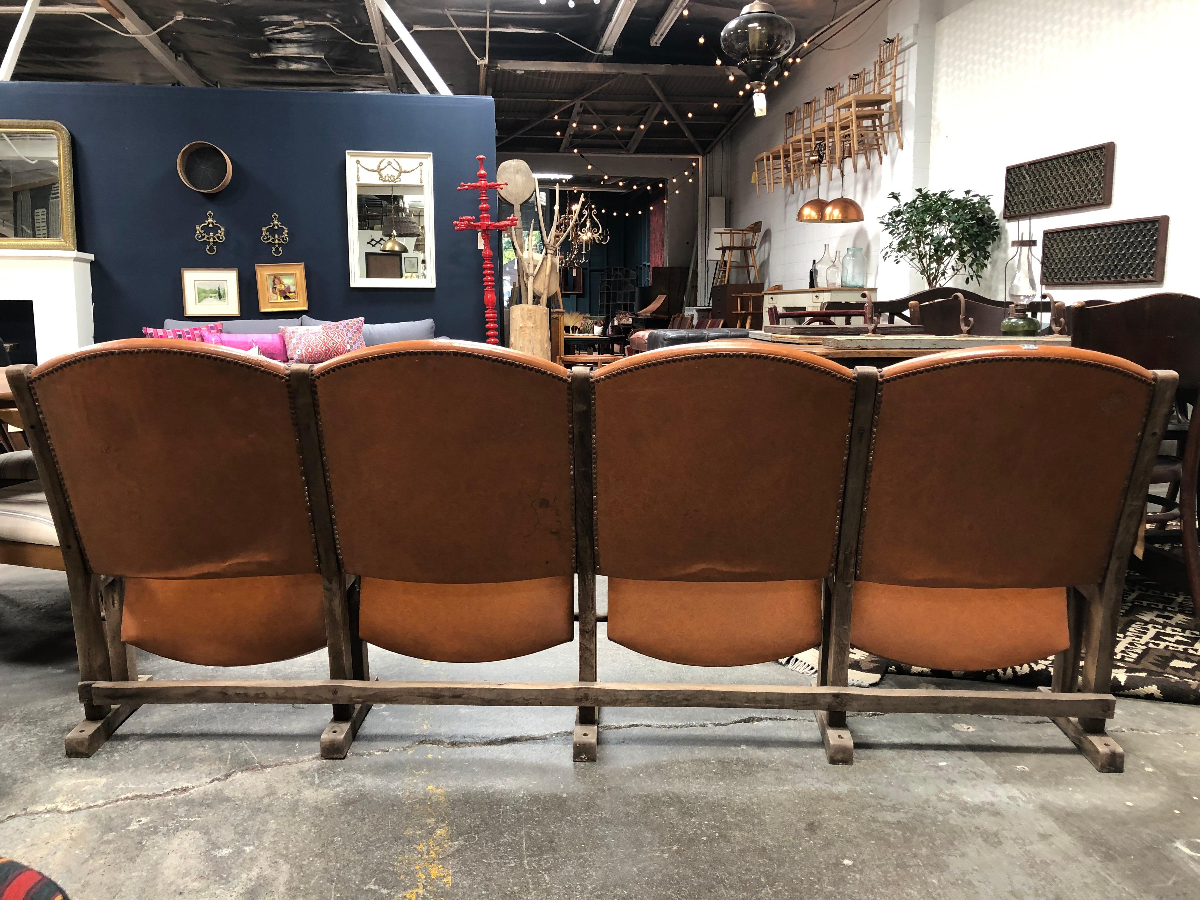Vintage Leather Theater Seats 2