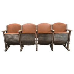 Vintage Leather Theater Seats