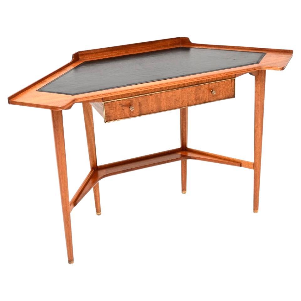 Vintage Leather Top Corner Desk