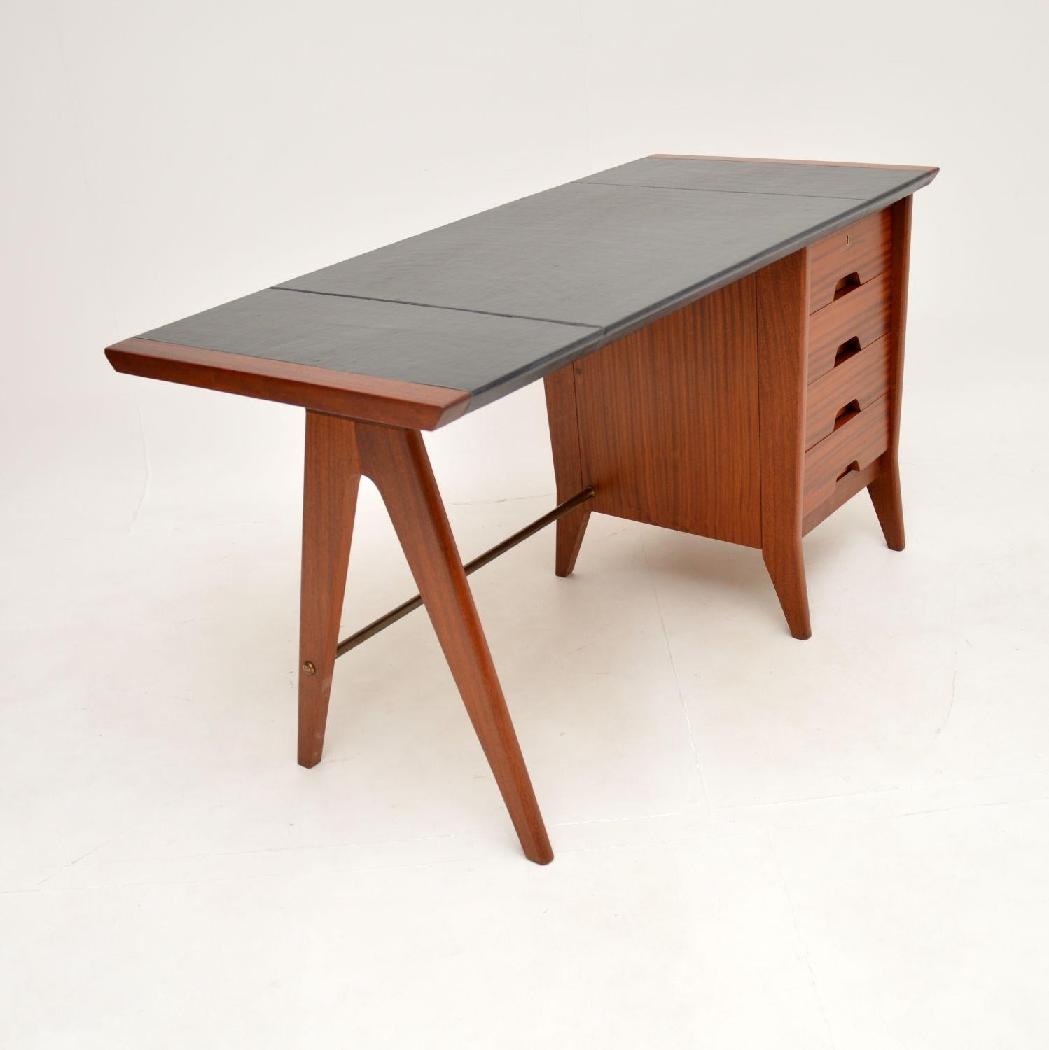 British Vintage Leather Top Desk by Beresford and Hicks For Sale