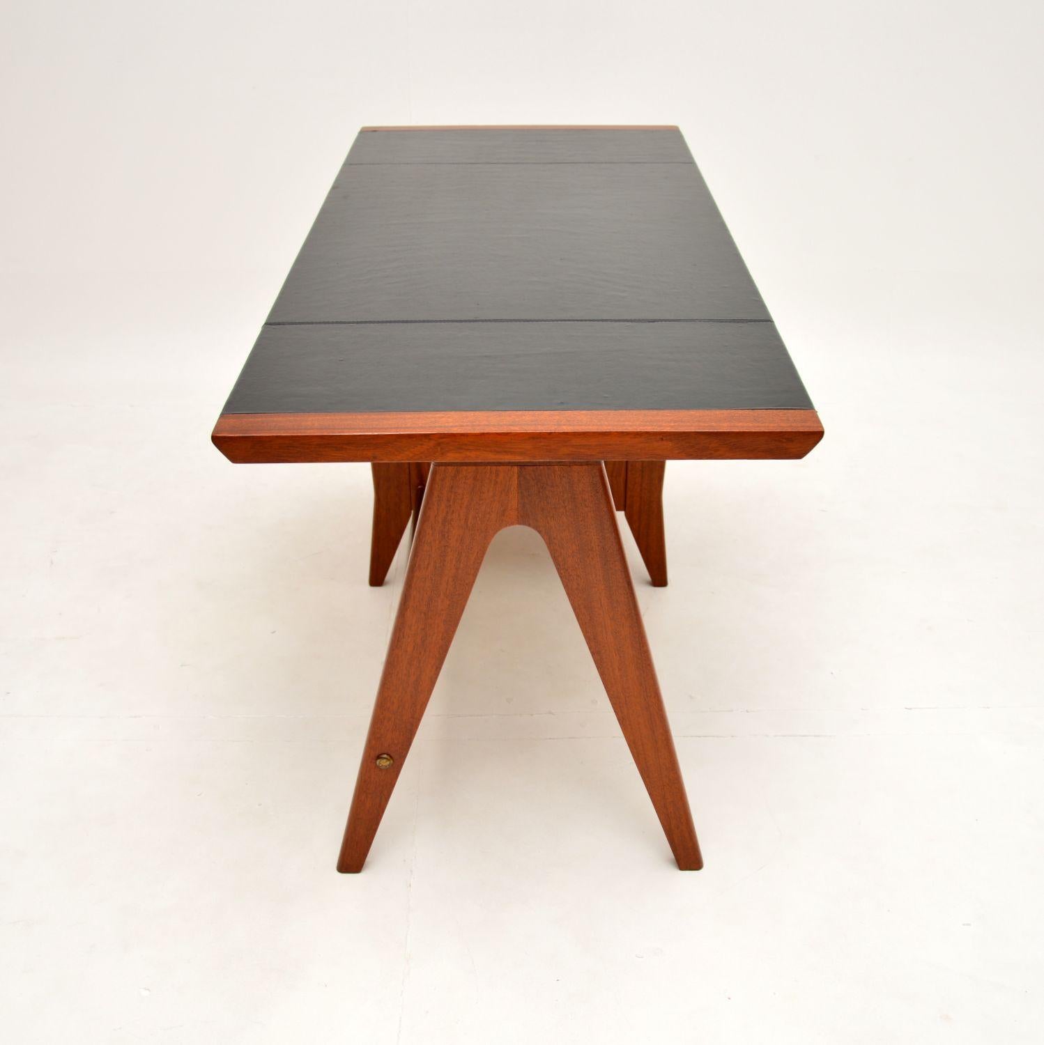 Mid-20th Century Vintage Leather Top Desk by Beresford and Hicks For Sale