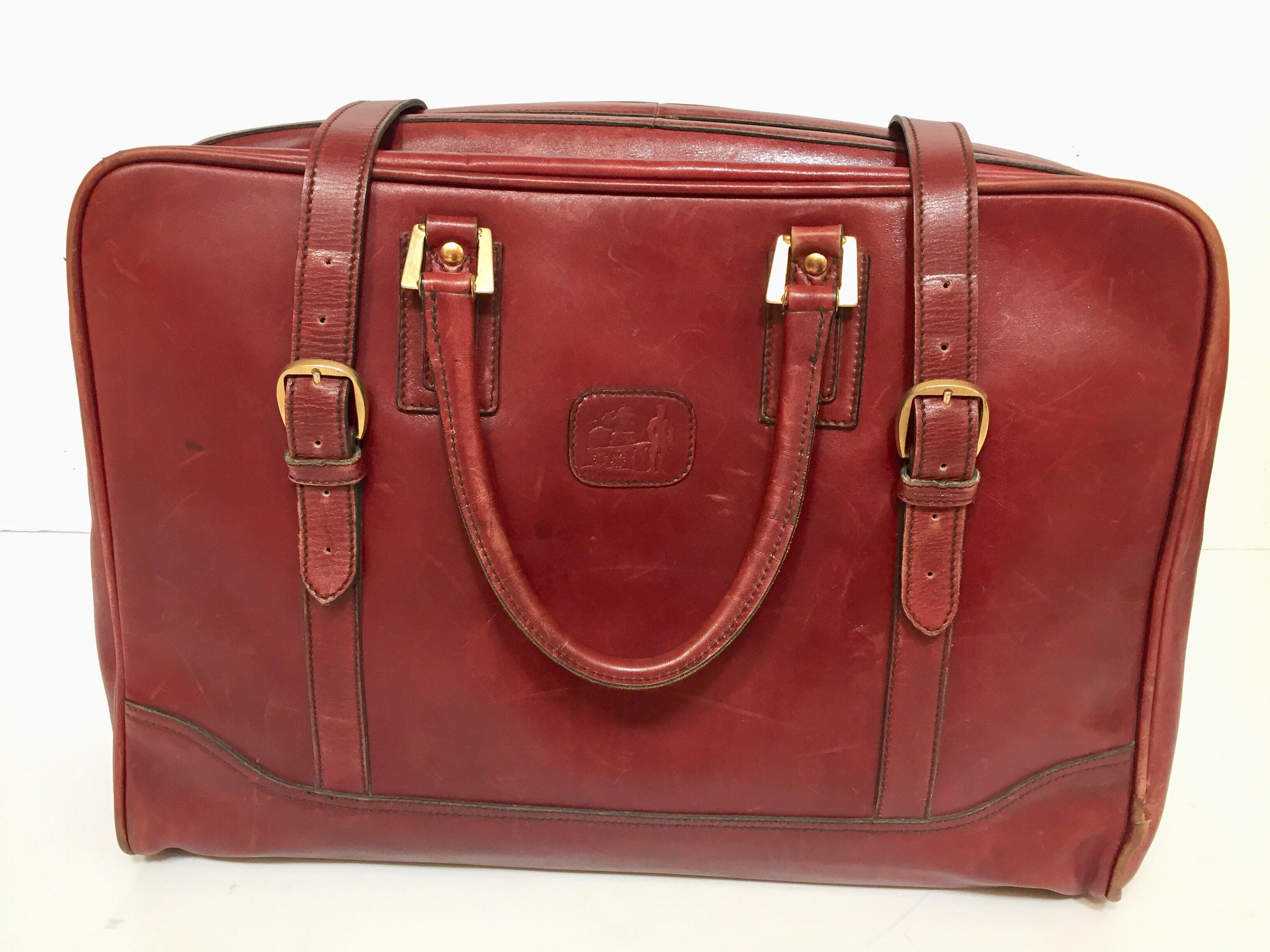 20th Century Vintage Leather Travel Bag 