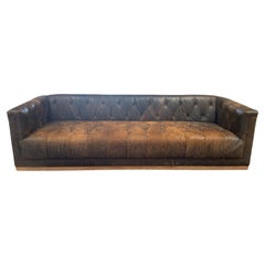 Vintage Leather Tufted Sofa