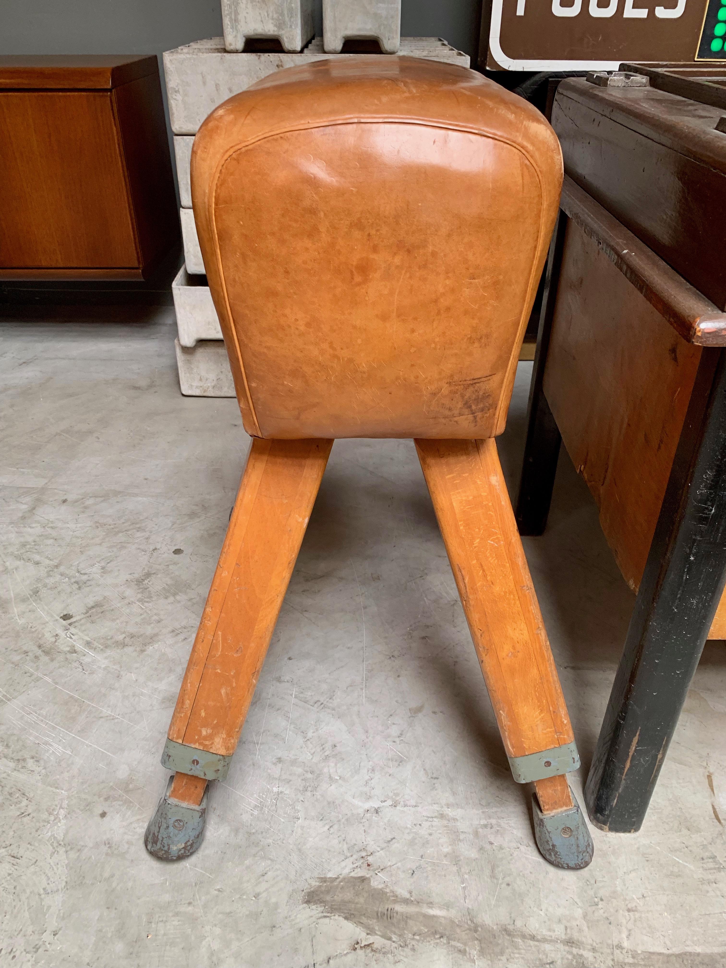 American Vintage Leather Vaulting Horse