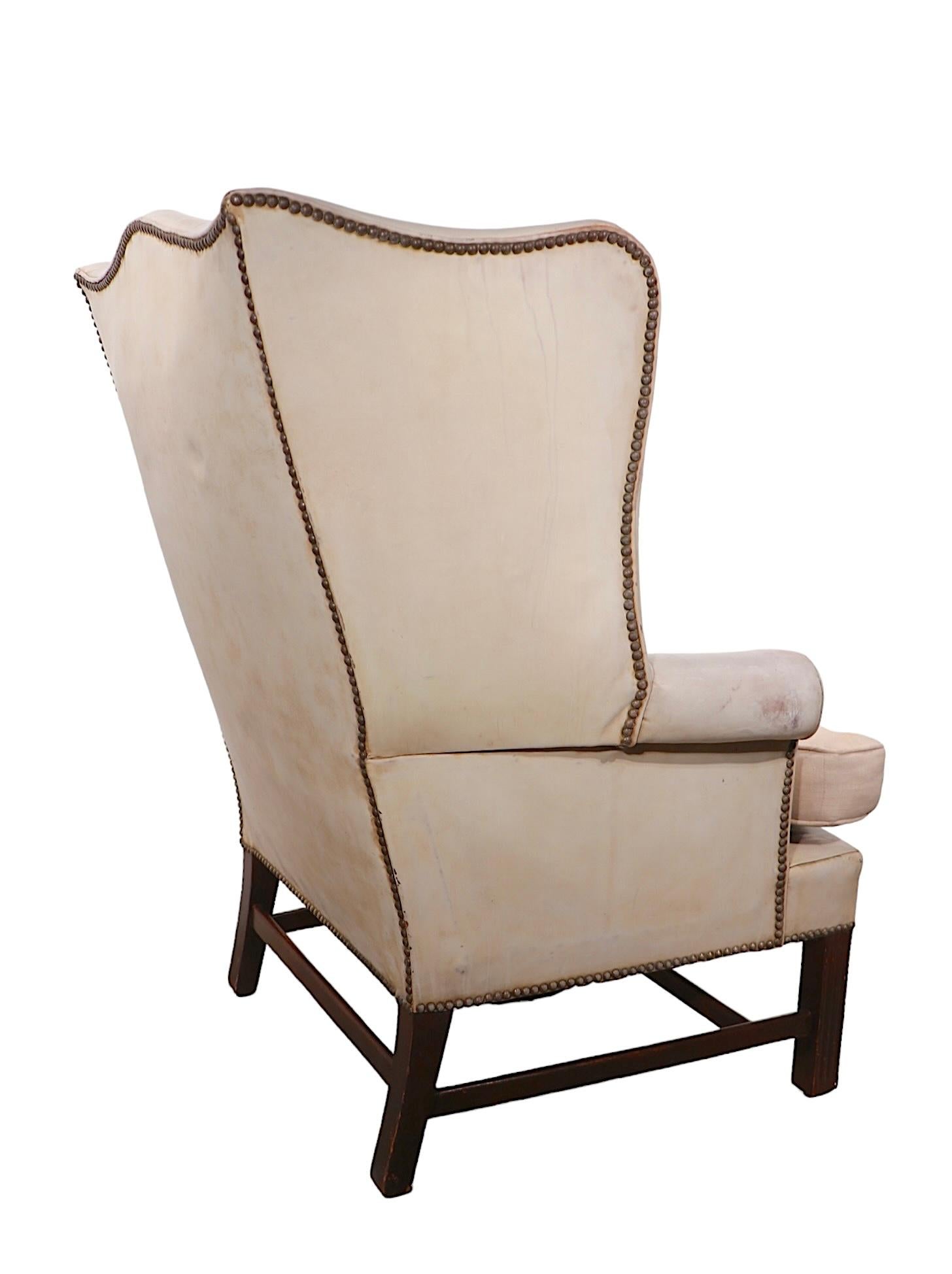 Silla de cuero vintage en venta 8