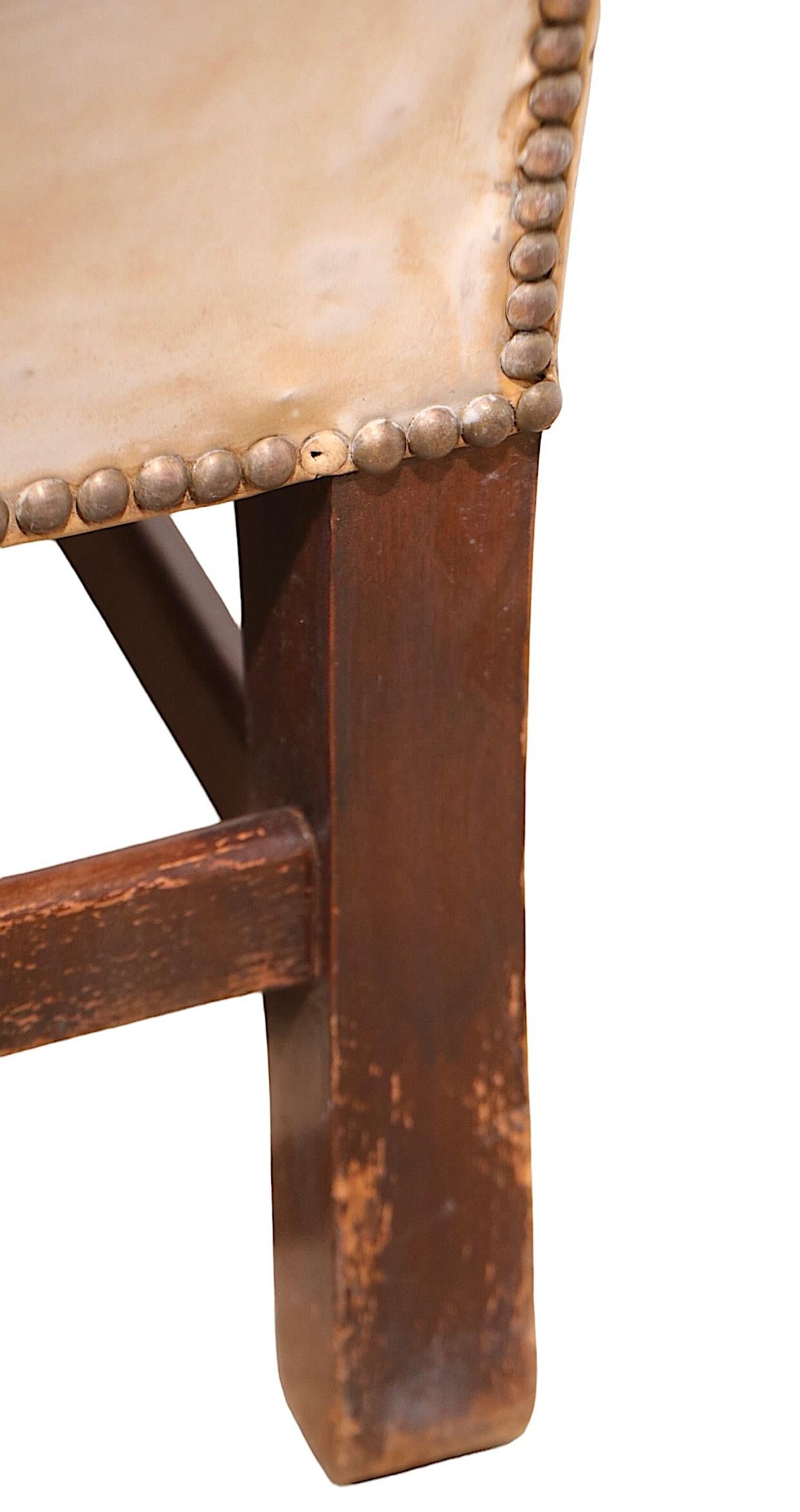 Silla de cuero vintage en venta 12