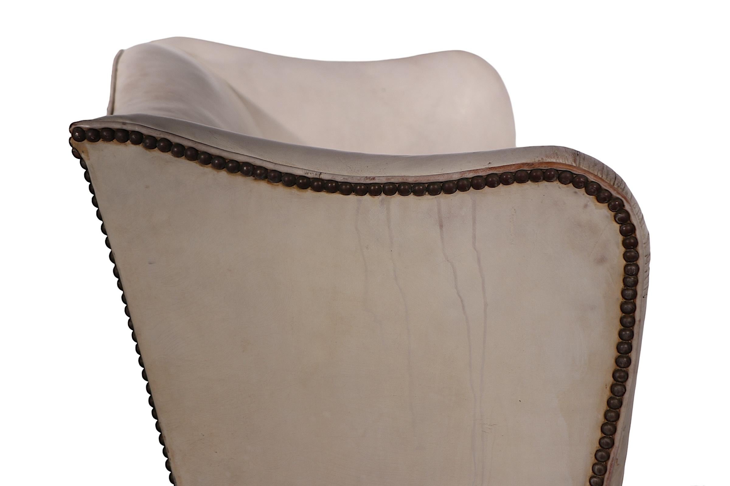 Silla de cuero vintage en venta 1