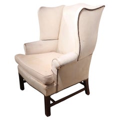 Vintage Leather Wing Chair