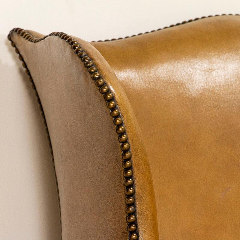 20th Century Vintage Leather Wingback Chair