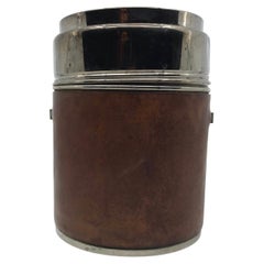 Retro Leather Wrapped Ice Bucket