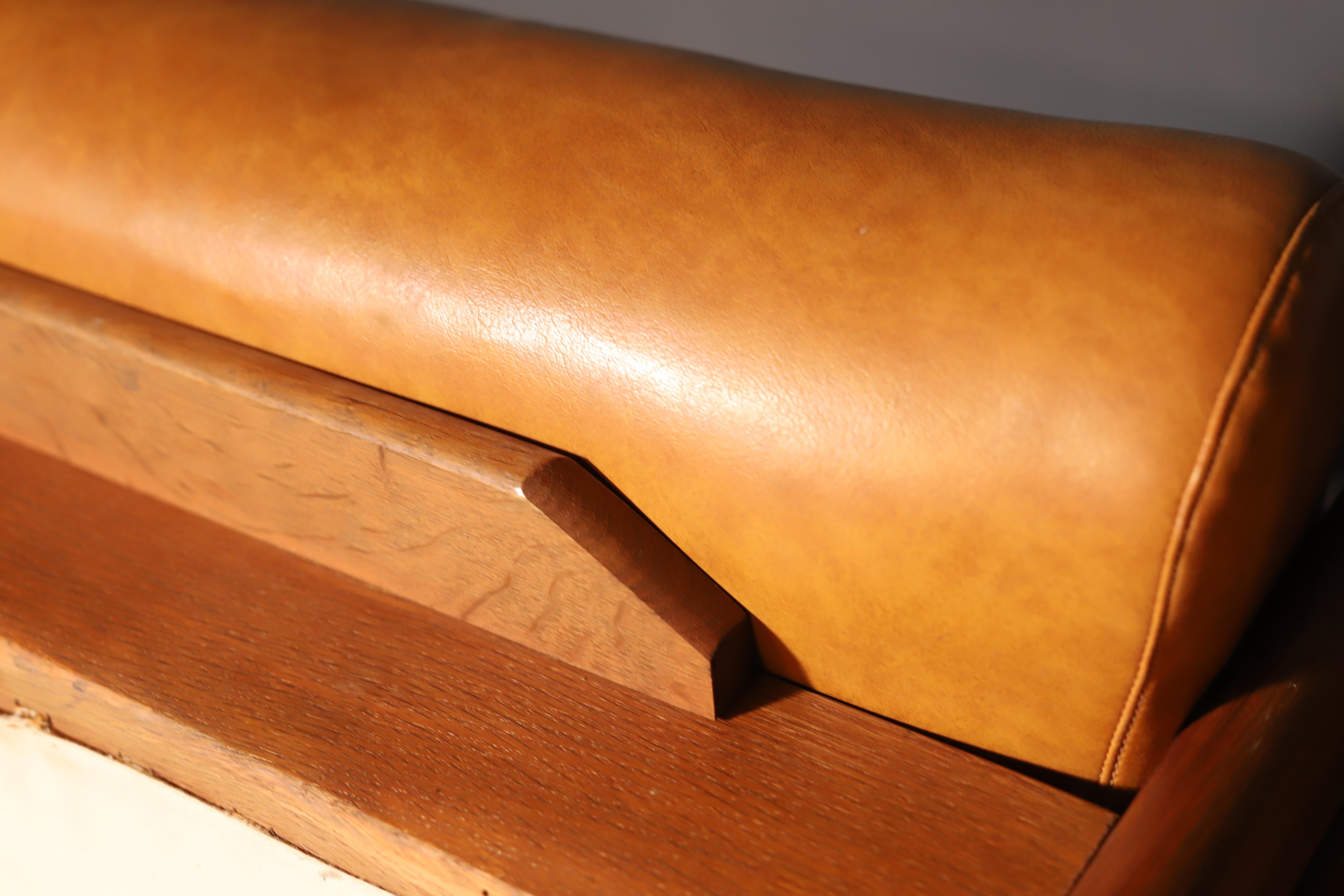 Vintage leatherette Armchairs, 1980s, Czechoslovakia For Sale 5