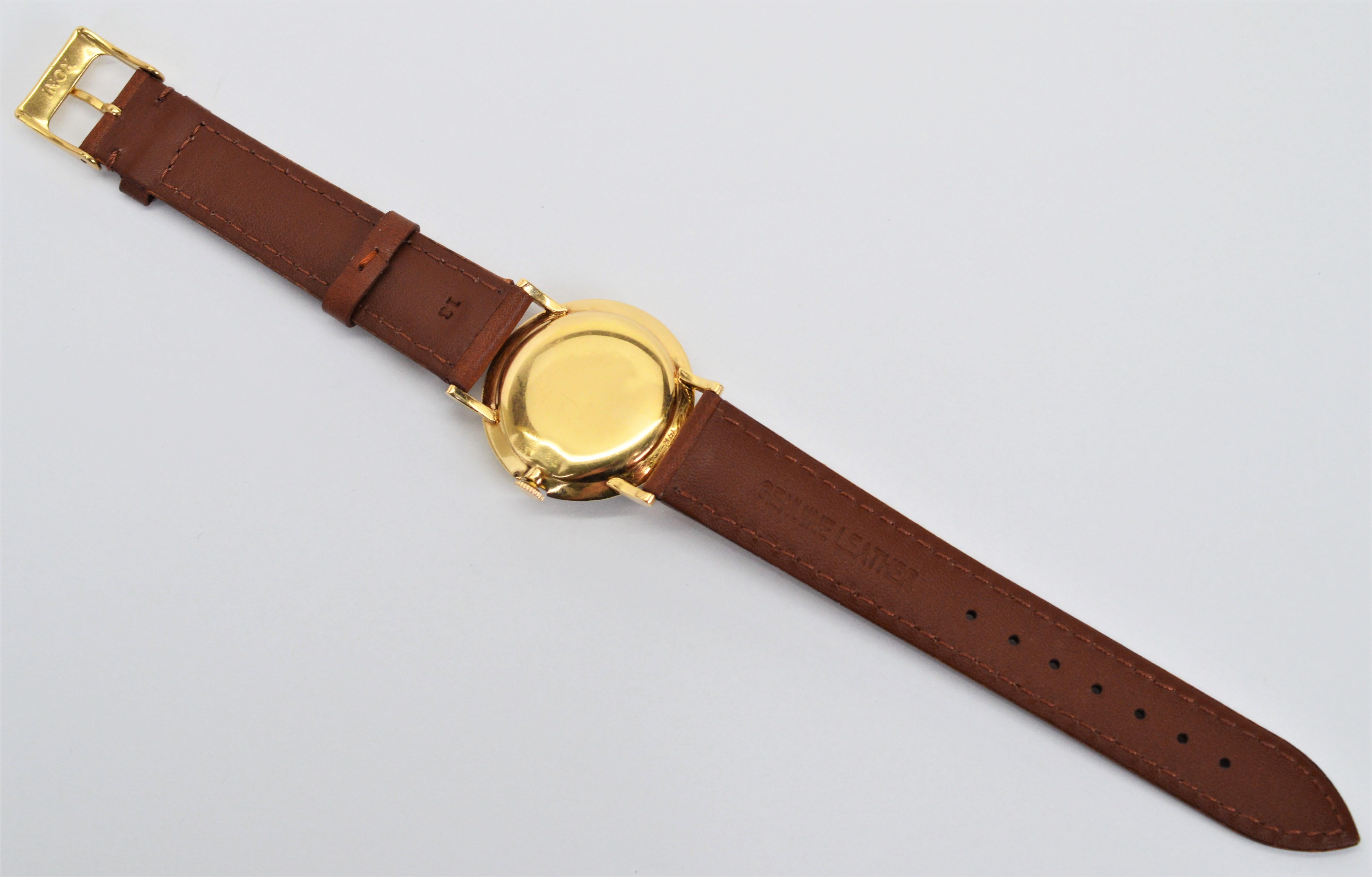 Vintage LeCoultre 14 Karat Gold Men's Wrist Watch 1