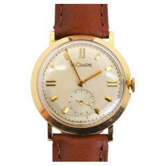 Vintage LeCoultre 14 Karat Gold Men's Wrist Watch