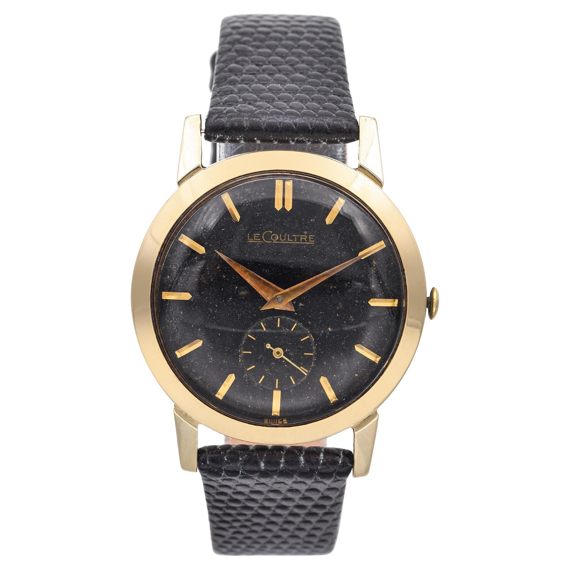 Vintage LeCoultre 14k Yellow Gold Hand Wind Men's Watch