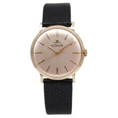 Handaufzugsuhr LeCoultre 32MM 14K Gelbgold Silber Zifferblatt 733528, Vintage