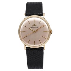 Handaufzugsuhr LeCoultre 32MM 14K Gelbgold Silber Zifferblatt 733528, Vintage