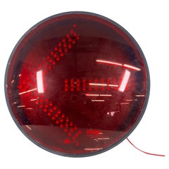 Vintage LED Red Arrow Traffic Signal Light by Dialight Mexico