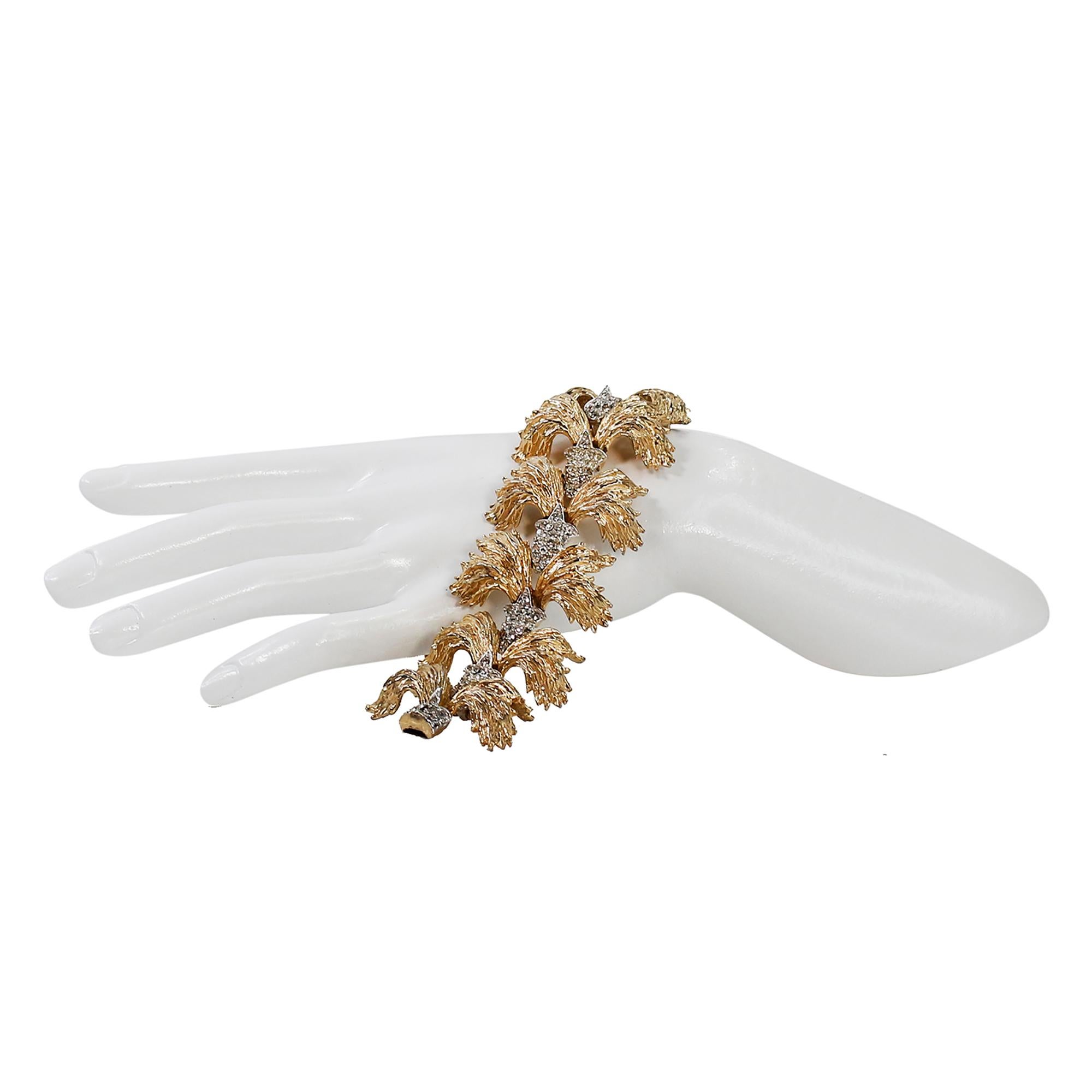 Pulsera Vintage Ledo Diamante y Oro Circa Años 60 en venta 4