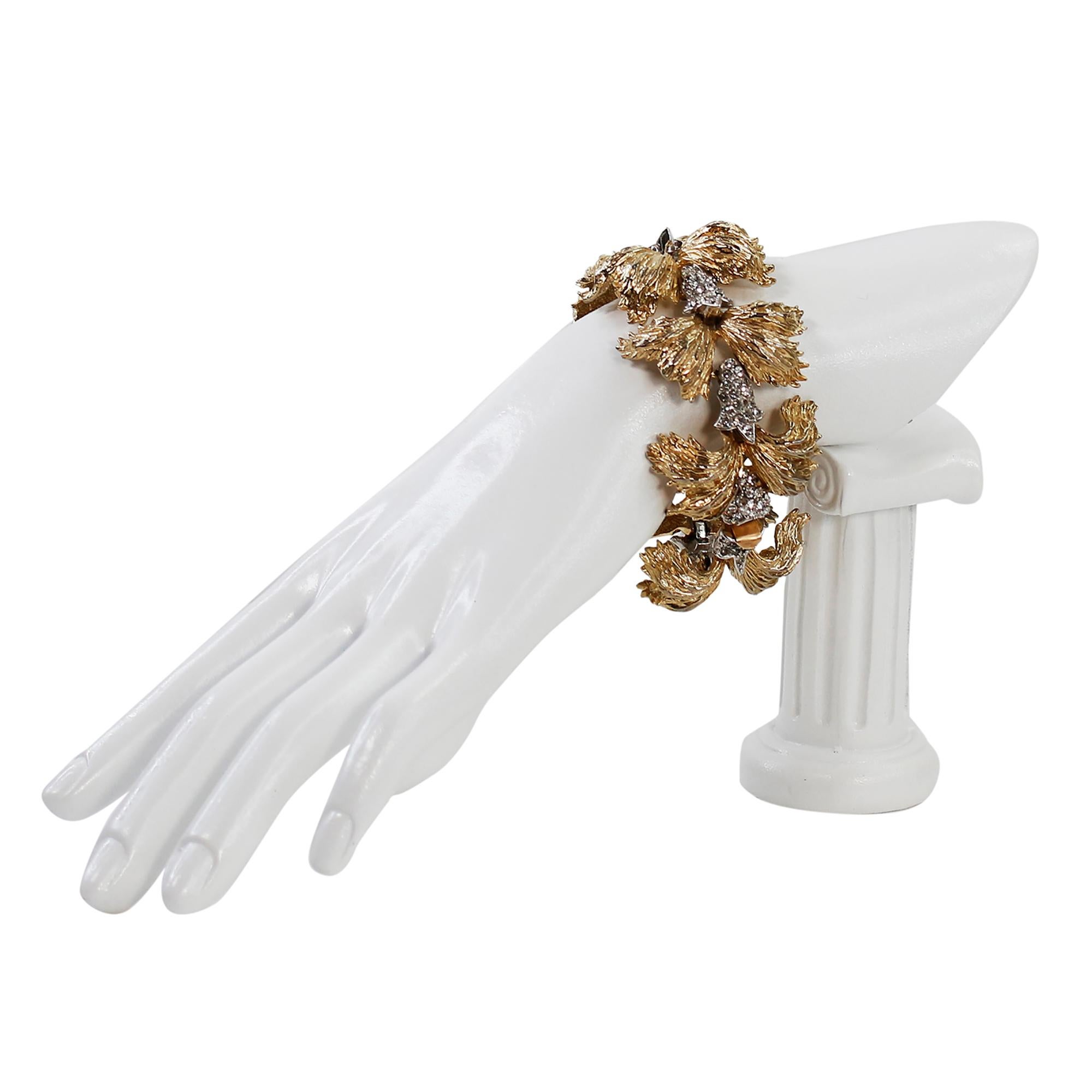 Pulsera Vintage Ledo Diamante y Oro Circa Años 60 en venta 1