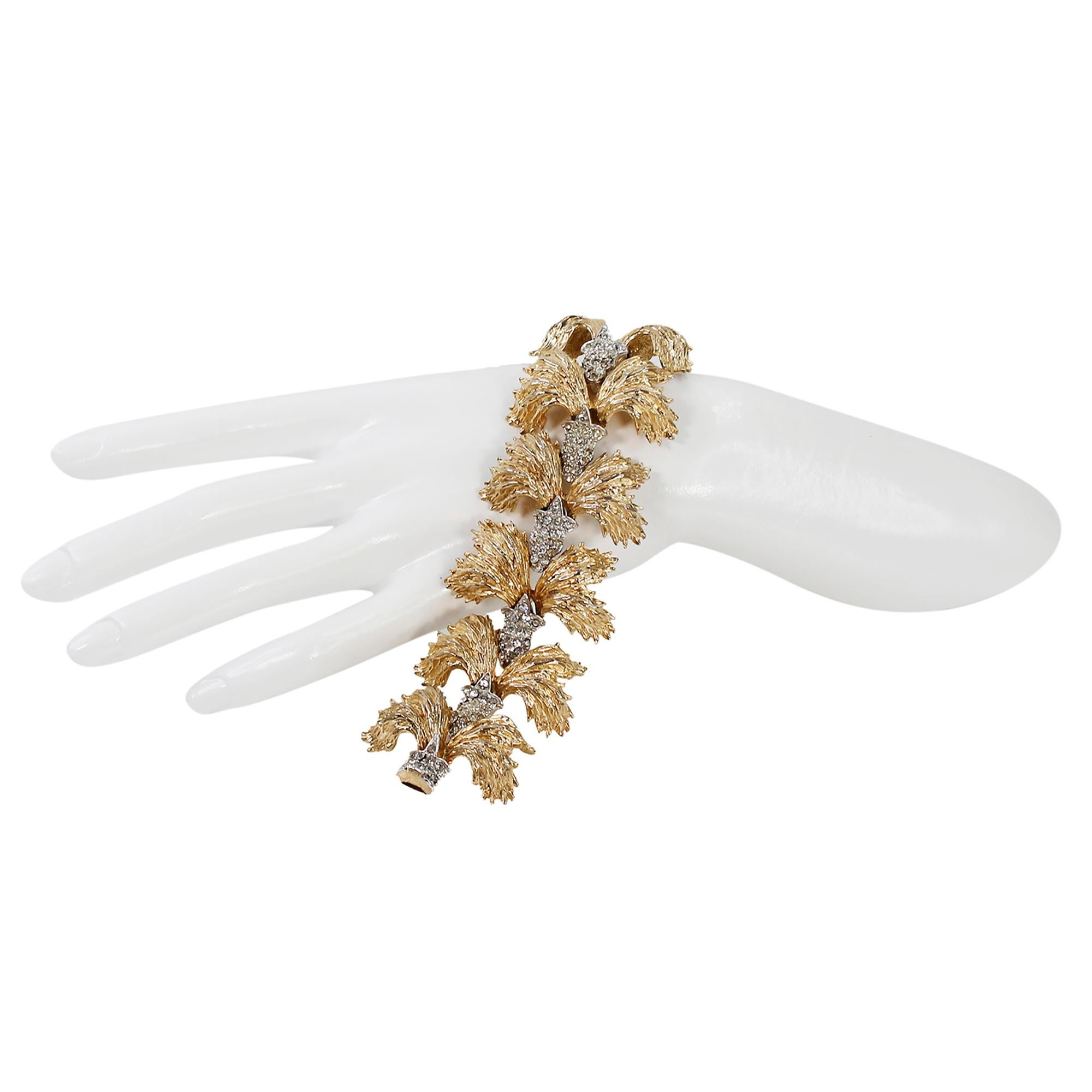 Pulsera Vintage Ledo Diamante y Oro Circa Años 60 en venta 2