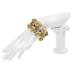 Bracciale d'oro e diamanti Ledo vintage, circa anni '60