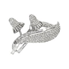 Vintage Ledo Rhinestone 3D Brooch, Circa 1960s, USA