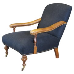 Fauteuil de bibliothèque club en cuir vintage Lee Industries