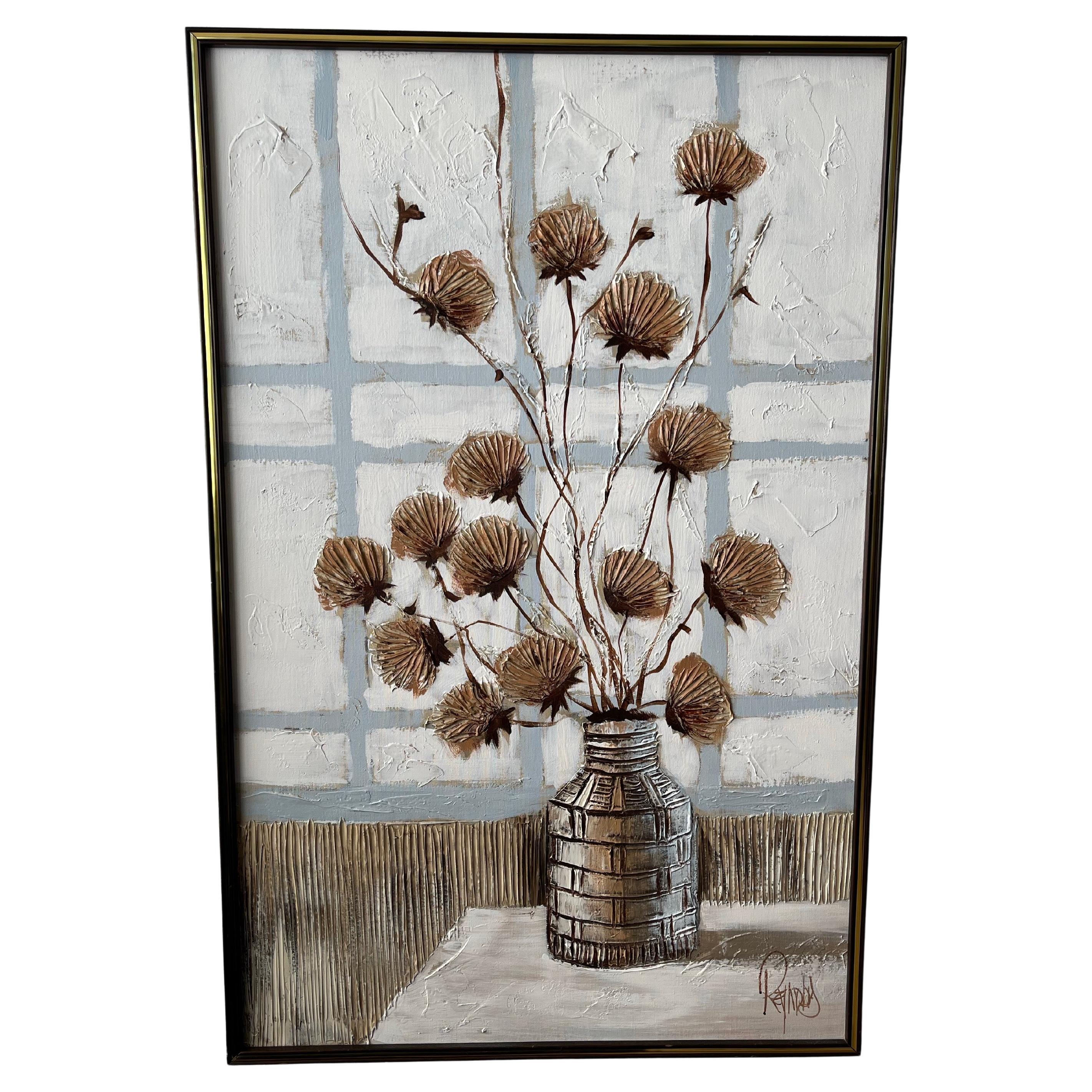 Vintage Lee Reynolds for Vanguard Flower Still Life Painting