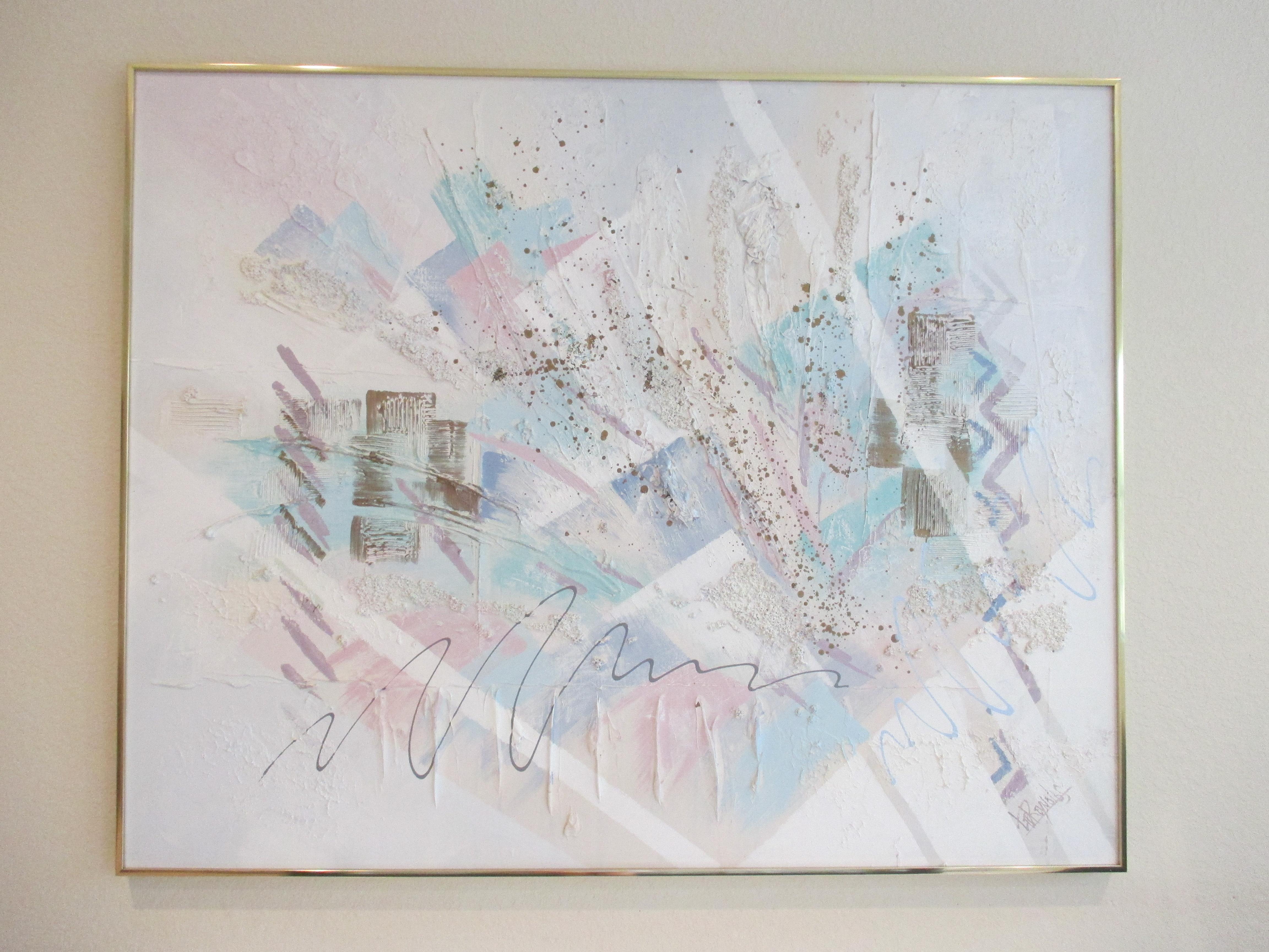Vintage Lee Reynolds Large Abstract In Good Condition For Sale In Naples, FL