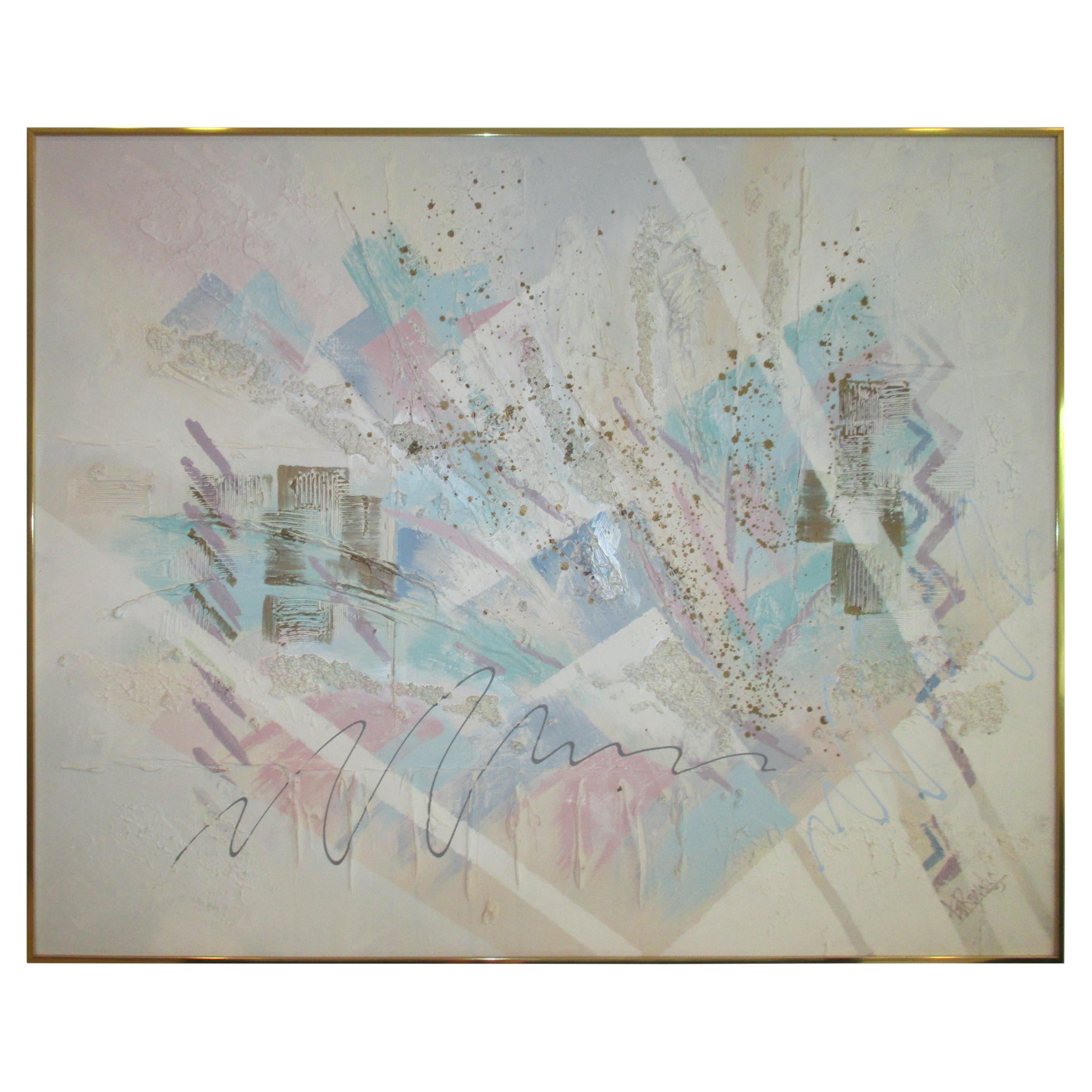 Vintage Lee Reynolds Abstracto grande