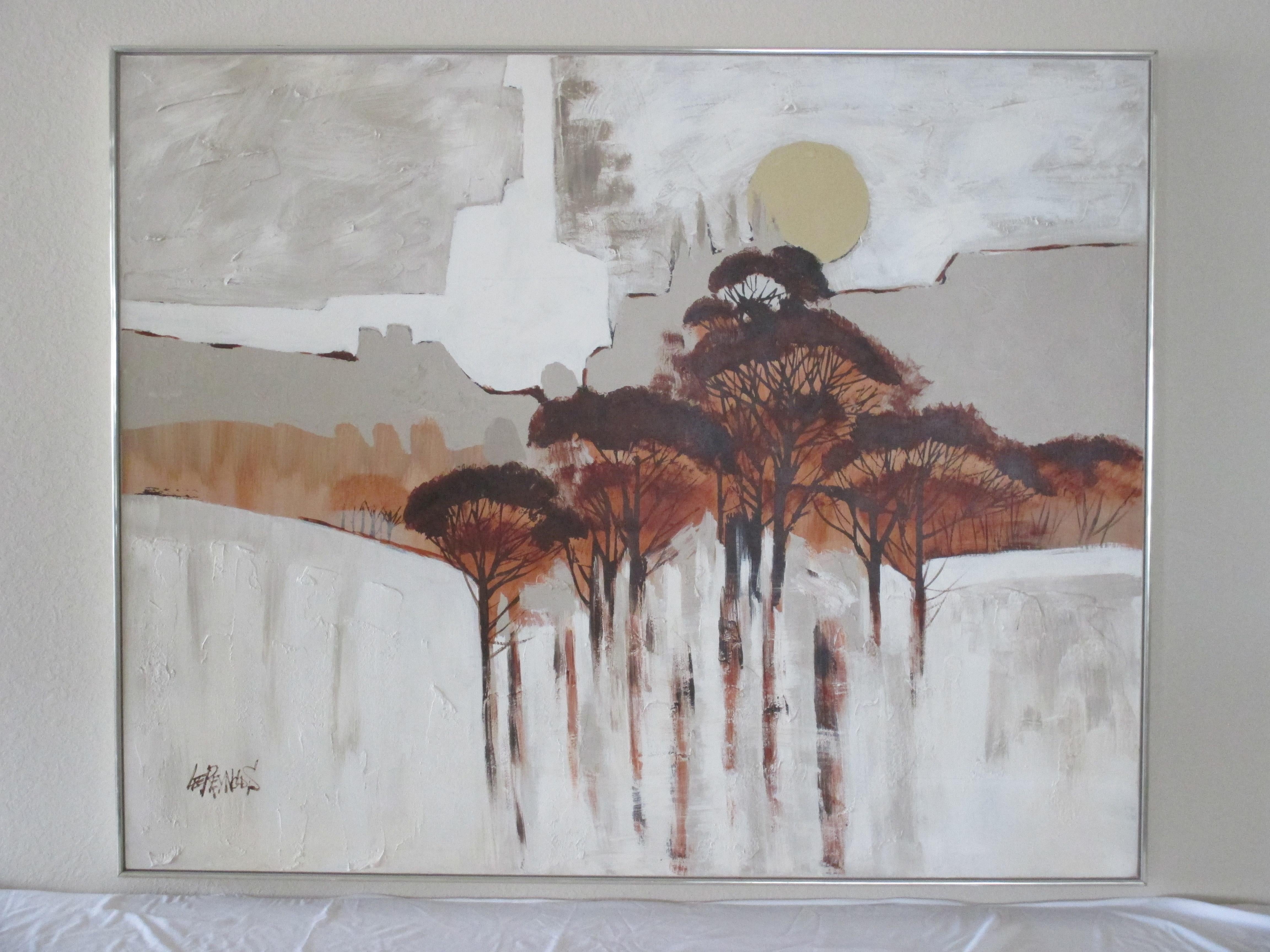 Peinture vintage du lever du soleil de Lee Reynolds en vente 6