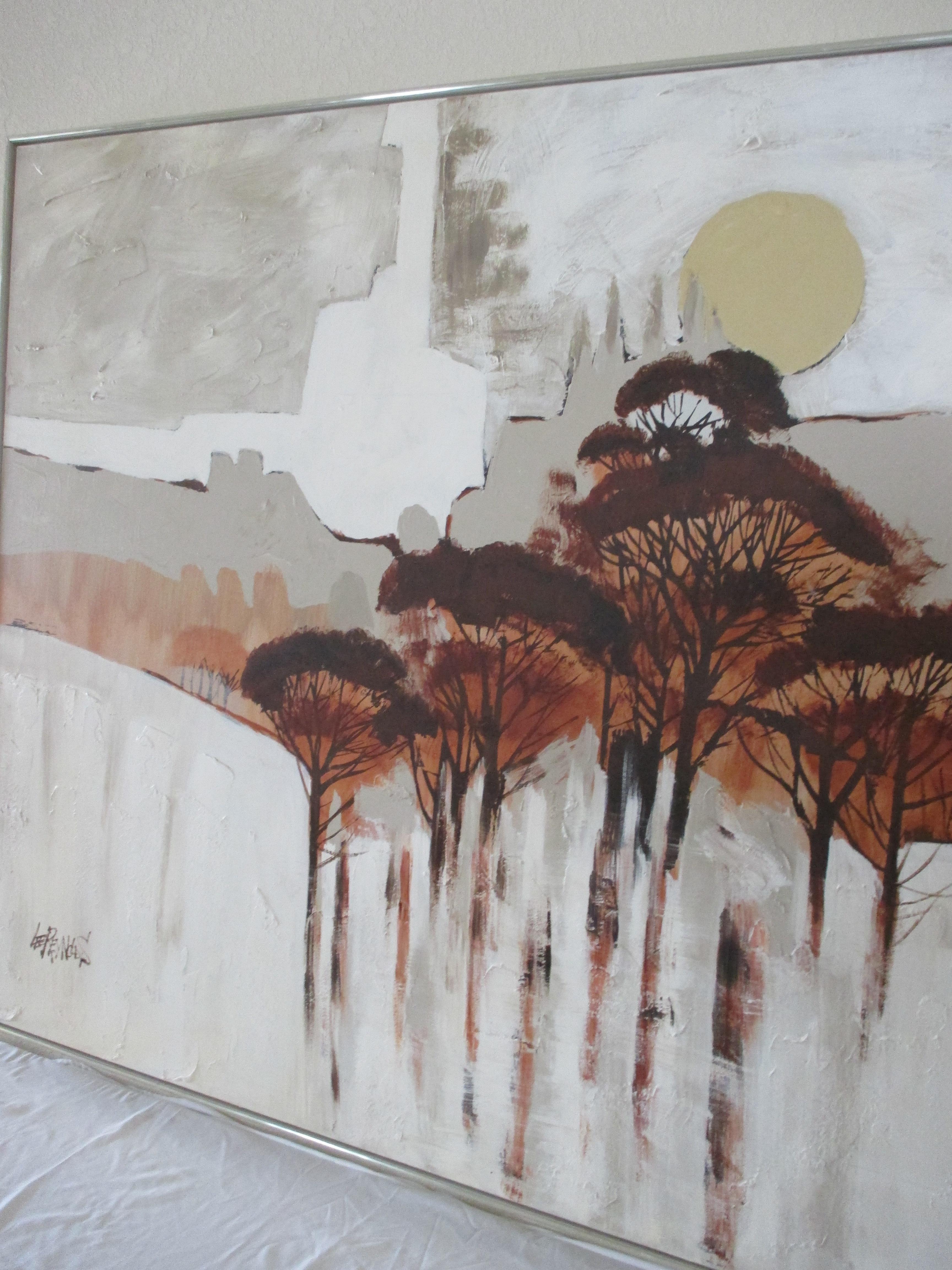Peinture vintage du lever du soleil de Lee Reynolds en vente 9