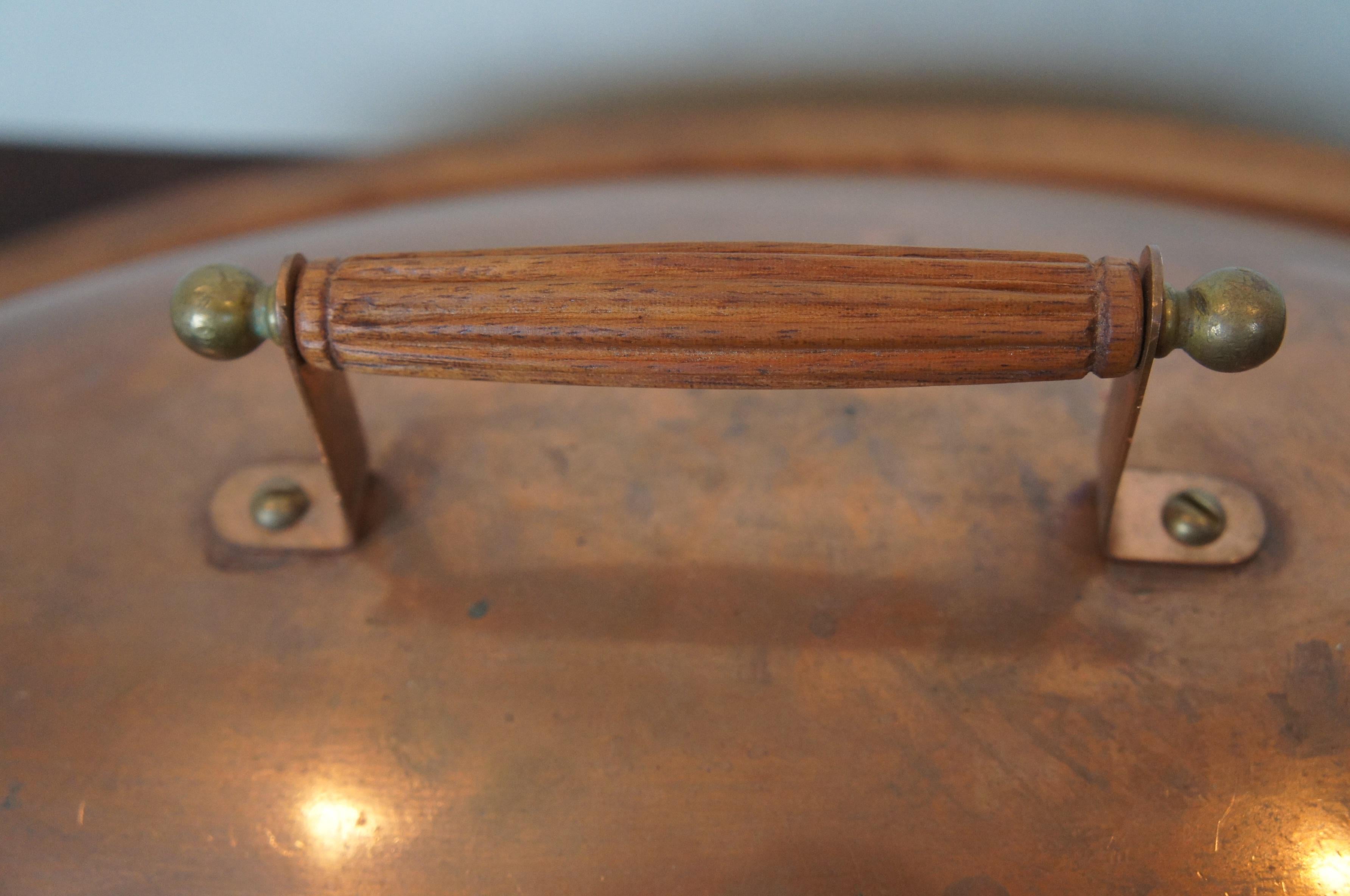 Vintage Legion Utensils Scavullo Copper Oval Chafing Casserole Serving Dish In Good Condition In Dayton, OH