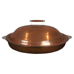 Used Legion Utensils Scavullo Copper Oval Chafing Casserole Serving Dish