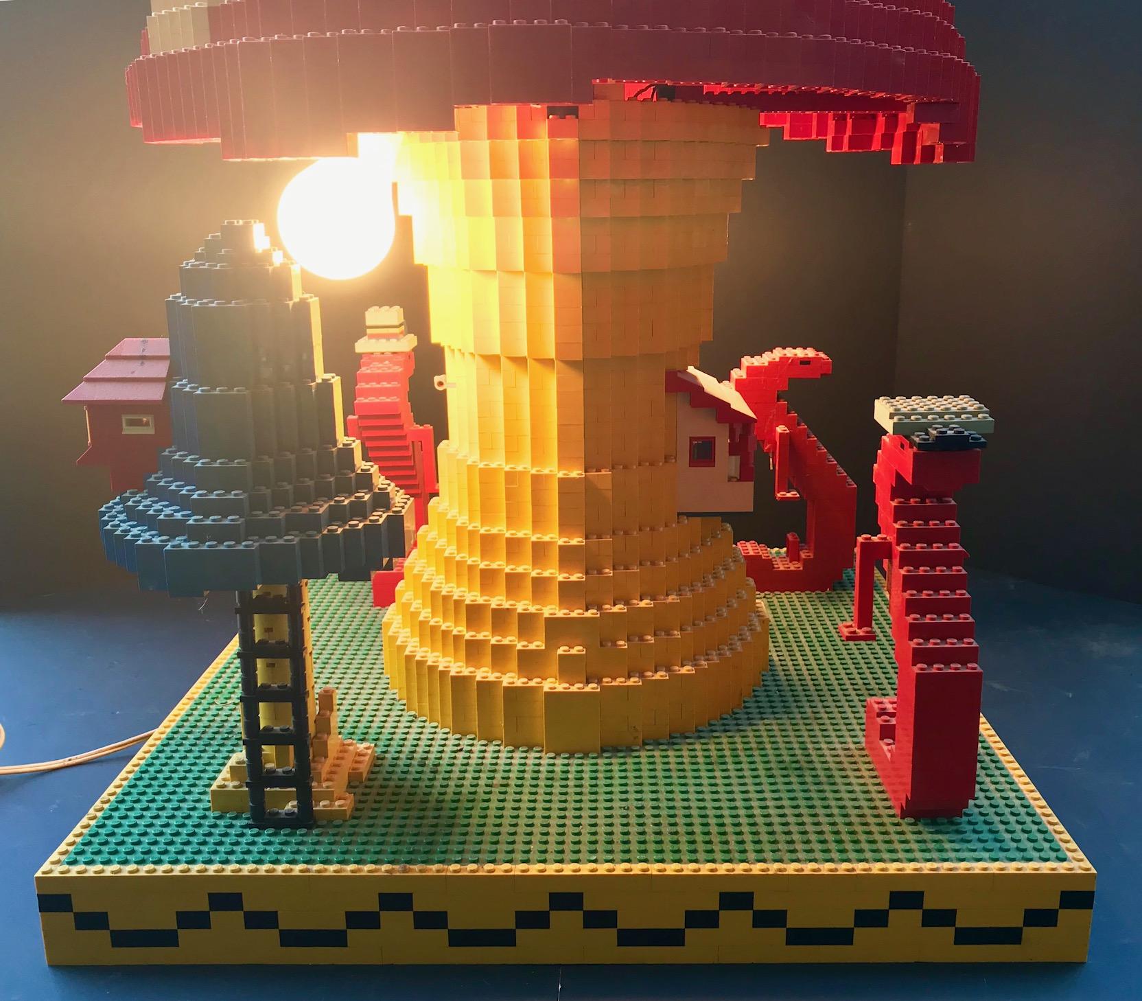 Vintage Lego Super Mario Brothers Magic Mushroom Lamp, Lego Advertising Display 5